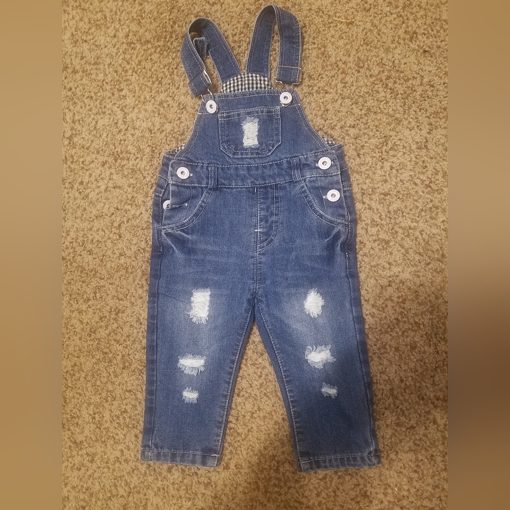 Kidscool Space Blue Denim Overalls Size 4T